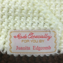 Load image into Gallery viewer, Hand Made Crochet Cream &amp; Brown Blanket (60x48)
