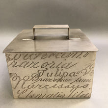 Load image into Gallery viewer, Silver Tone Metal Box with Lid (4x6x6)
