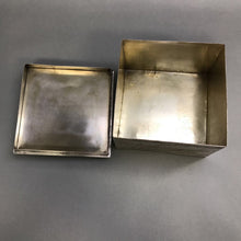 Load image into Gallery viewer, Silver Tone Metal Box with Lid (4x6x6)
