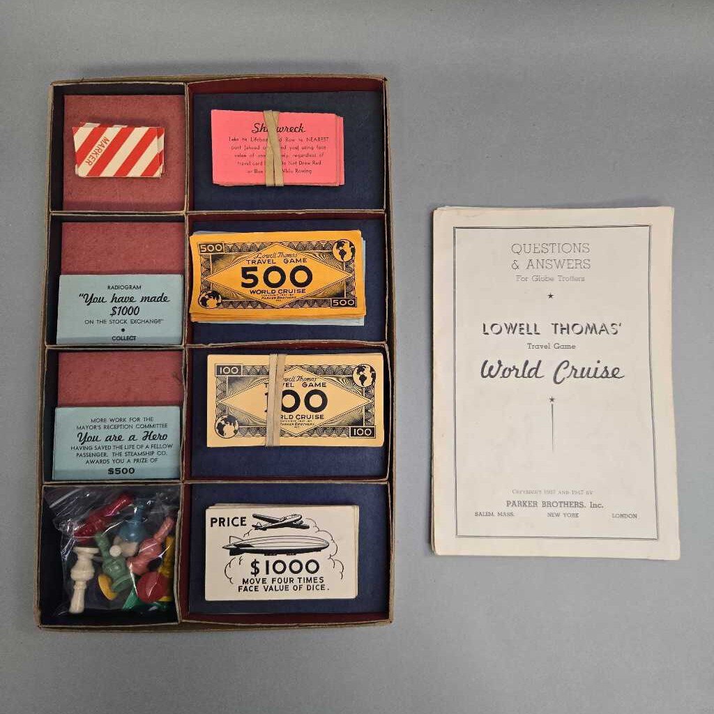 Lowell Thomas' Travel Game - World Cruise Game Pieces