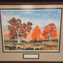 Load image into Gallery viewer, Signed Print/Etching - Glowing Light of Afternoon, Suzanne Ream Frey; Trees/Hills (25.5x30.5)
