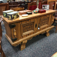 Load image into Gallery viewer, Carved Wood TV Stand (28x52x18)
