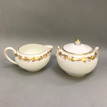 Load image into Gallery viewer, Wedgwood China - W4001 Whitehall Gold Grape Vine - Sugar Bowl with Lid &amp; Creamer (2&quot;)
