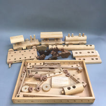 Load image into Gallery viewer, Wooden Toy Train Building Blocks
