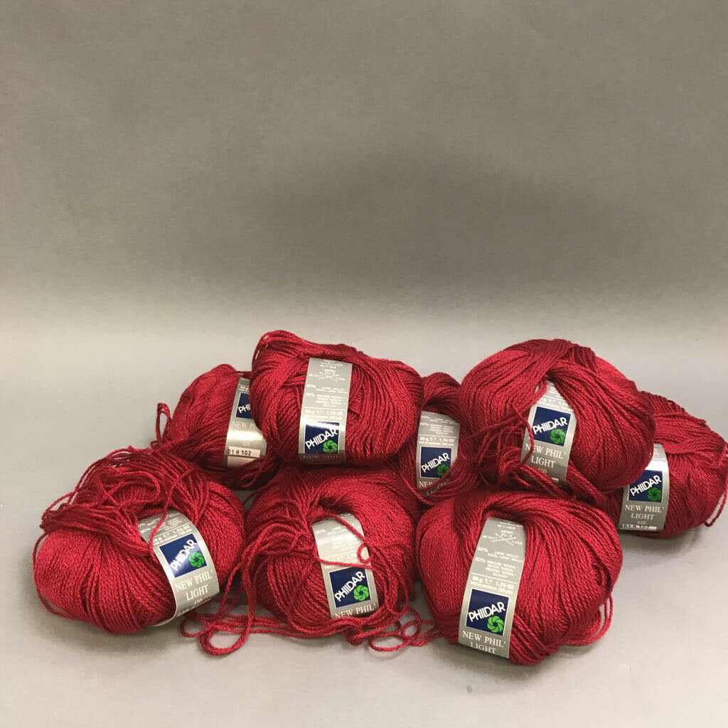 Bag of Phildar Red Yarn