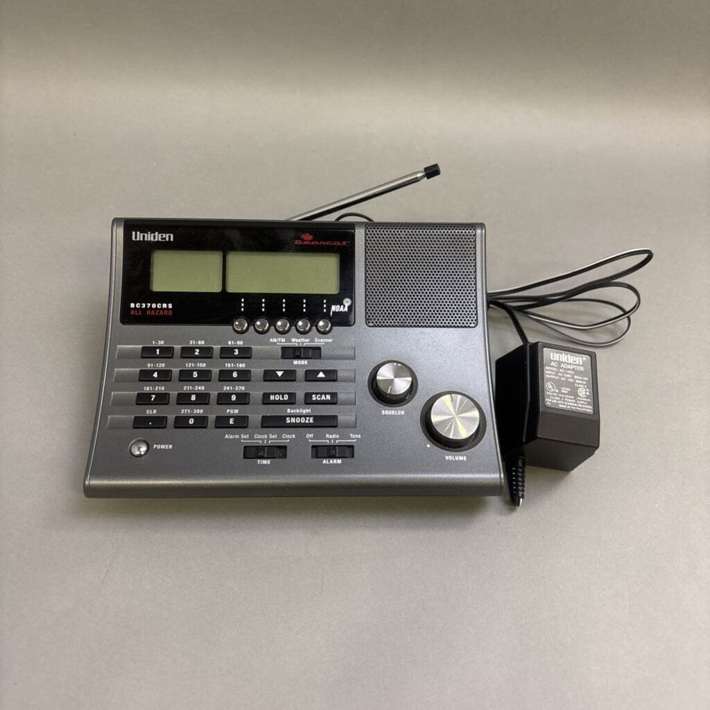 Uniden Bearcat #BC370CRS Police Scanner, Radio, Alarm Clock w/ Weather Alerts (~3x8x6)