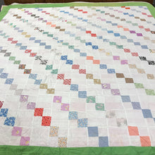 Load image into Gallery viewer, Checkered Quilt - White w/ Multicolor Checkers (~78x80)
