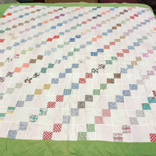 Load image into Gallery viewer, Checkered Quilt - White w/ Multicolor Checkers (~78x80)
