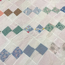 Load image into Gallery viewer, Checkered Quilt - White w/ Multicolor Checkers (~78x80)
