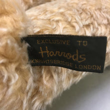 Load image into Gallery viewer, Harrods Plush Brown Bear with Green &amp; Yellow Sweater (18&quot;)
