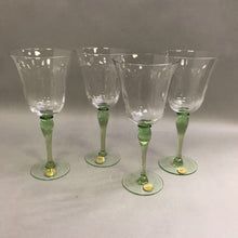 Load image into Gallery viewer, Block Crystal Wine Glasses Stockholm Melody Green Stem Set Of 4 (9.5&quot;)
