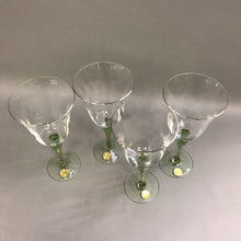 Load image into Gallery viewer, Block Crystal Wine Glasses Stockholm Melody Green Stem Set Of 4 (9.5&quot;)
