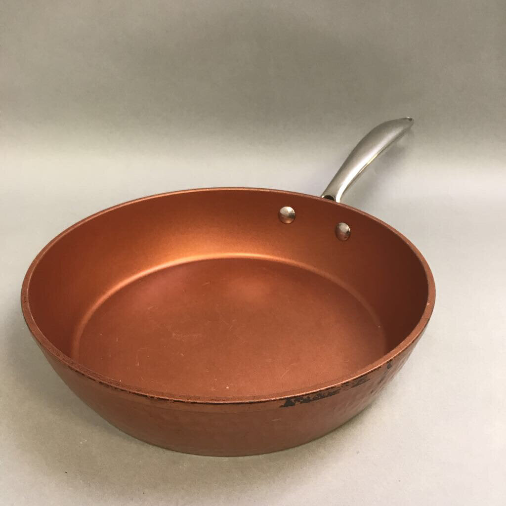 Kitchen Academy Hammered Copper Look Skillet (10