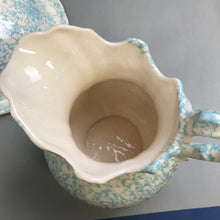 Load image into Gallery viewer, Vintage Blue Spongeware Basin &amp; Bowl Set (10&quot;)
