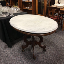 Load image into Gallery viewer, Marble Top Oval Table (30x38x29)
