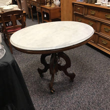 Load image into Gallery viewer, Marble Top Oval Table (30x38x29)
