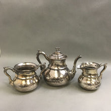 Load image into Gallery viewer, Superior Silver 3-pc Tea Set - Teapot, Cream &amp; Sugar (7.25&quot;)
