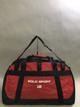 Load image into Gallery viewer, Polo Sport Ralph Lauren Duffle Bag Red Blue USA Flag (20x11)
