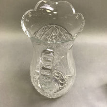 Load image into Gallery viewer, Vintage Cut Glass Pinwheel Pitcher with 6 Glasses (10&quot;)
