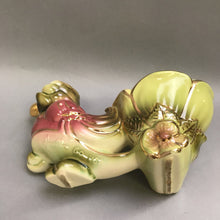 Load image into Gallery viewer, Vintage Hull Pottery #60 Pink Parrot Pulling Cart Planter Figurine (6&quot;)
