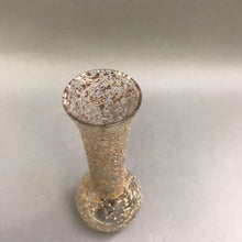 Load image into Gallery viewer, West Virginia Glass Splatter Crackle Gold Bud Vase (6&quot;)
