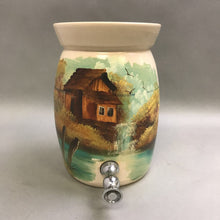 Load image into Gallery viewer, Pottery 2 Gallon Hand Painted Spouted Dispenser Artist Signed 1987
