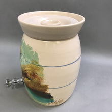 Load image into Gallery viewer, Pottery 2 Gallon Hand Painted Spouted Dispenser Artist Signed 1987
