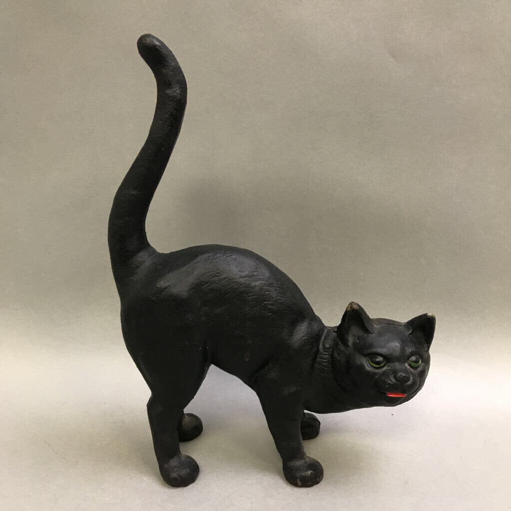 Cast Iron Black Cat Doorstop (10.75x8x2.5)