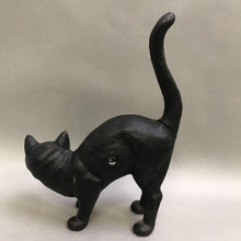Load image into Gallery viewer, Cast Iron Black Cat Doorstop (10.75x8x2.5)

