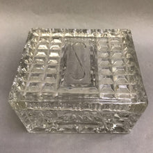 Load image into Gallery viewer, &quot;S&quot; Clear Glass Lidded Trinket Dish (3x4)
