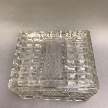 Load image into Gallery viewer, &quot;R&quot; Clear Glass Lidded Trinket Dish (3x4)
