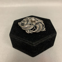 Load image into Gallery viewer, Vintage Sterling by Cini Floral Scarf Pin Brooch (2.5&quot;)

