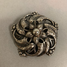 Load image into Gallery viewer, Vintage Sterling by Cini Floral Scarf Pin Brooch (2.5&quot;)
