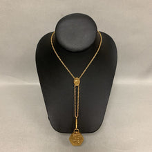 Load image into Gallery viewer, Vintage Goldette Locket on Watch Chain Style Necklace (32&quot;)
