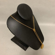 Load image into Gallery viewer, Vintage Goldette Locket on Watch Chain Style Necklace (32&quot;)
