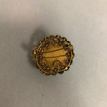 Load image into Gallery viewer, Vintage West German Faux Turquoise Domed Brooch Pin (1.5&quot;)
