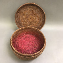 Load image into Gallery viewer, Antique Fine Woven Lidded Basket (4x8)
