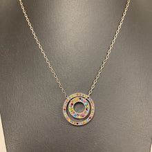Load image into Gallery viewer, Patricia Locke Swarovski Crystal Rainbow Double Circle Necklace (19&quot;)
