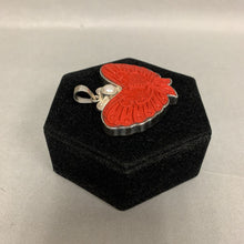 Load image into Gallery viewer, Sajen Sterling Cinnabar Pearl Accent Butterfly Pendant (2.25&quot;)
