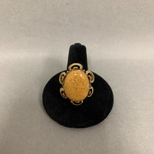 Load image into Gallery viewer, St John Goldtone Yellow Glitter Enamel Ring sz 8
