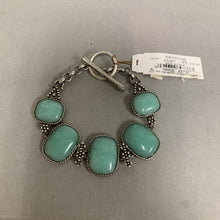 Load image into Gallery viewer, Lucky Brand Faux Jade Link Toggle Bracelet (8&quot;)
