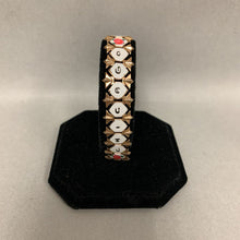 Load image into Gallery viewer, Vintage Chicago Painted Roses Souvenir Bracelet (7.5&quot;)

