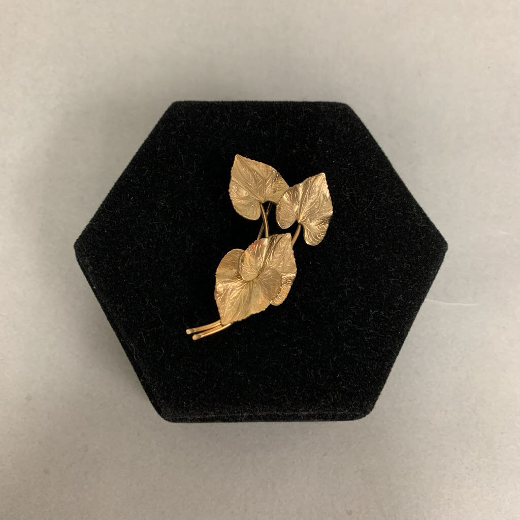 Vintage Winard Gold Filled Leaves Brooch Pin (2.5