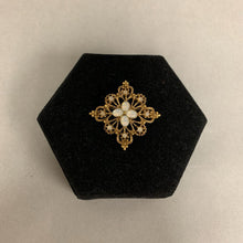 Load image into Gallery viewer, Vintage Victorian Style Faux Moonstone Brooch Pin (1")
