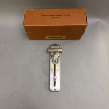 Load image into Gallery viewer, NIB Harley Davidson Riveted Bar &amp; Shield Hook Gift (3x4x8)
