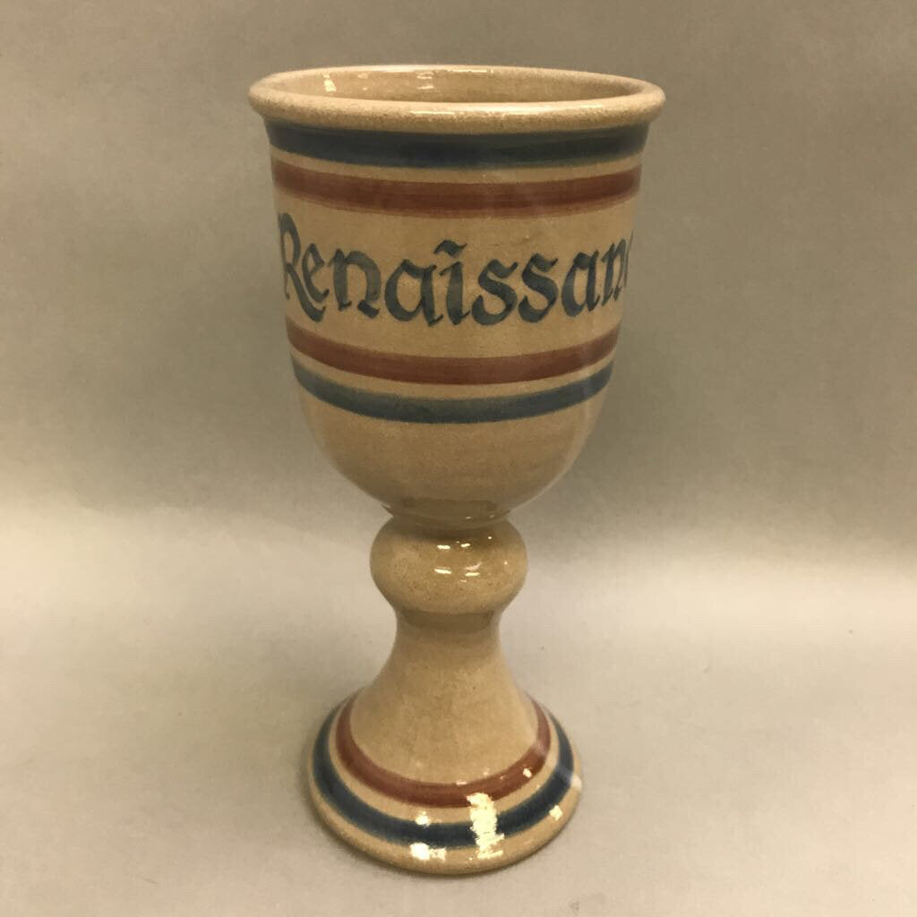 Pottery Renaissance 1994 Chalice Wine Goblet (8