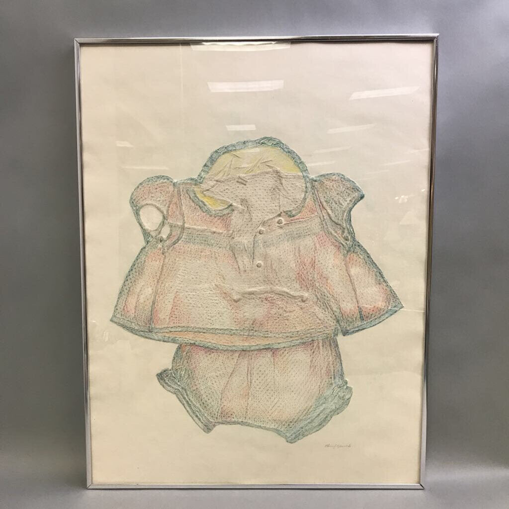 Framed Cheryl Quick Hand-Colored Embossing - Romper (26x20)