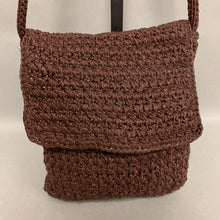 Load image into Gallery viewer, The Sak Brown Metallic Crochet Crossbody Purse (8x7&quot;)
