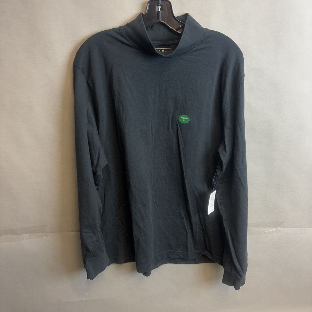 NWT L.L Bean Black Turtleneck Size L