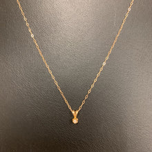 Load image into Gallery viewer, 14K Gold Diamond Solitaire Pendant on 15&quot; Chain (0.5g)
